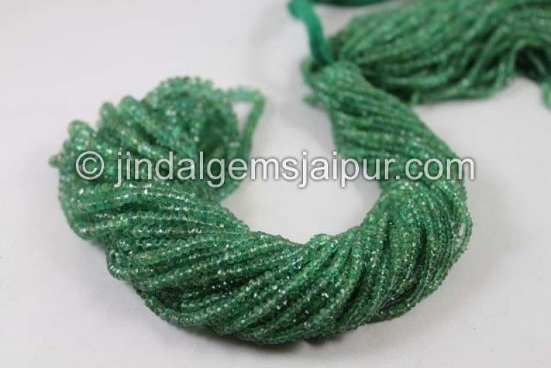 Emerald Faceted Roundelle Beads